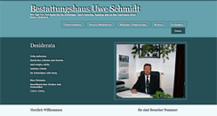 Desktop Screenshot of bestattungshaus-uwe-schmidt.de
