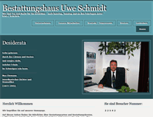 Tablet Screenshot of bestattungshaus-uwe-schmidt.de